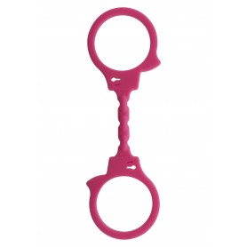 Manette sexy in silicone Stretchy Fun Cuffs pink