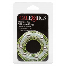 Anello fallico Steel Beaded Silicone Ring XL