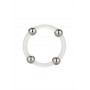 anello fallico Steel Beaded Silicone Ring L