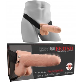 fallo indossabile vibrante strap on pene realistico con testicoli ricaricabile
