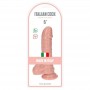 Make it realistic anal vaginal with testicles dildo with suction cup fake penis 6 " made in italy