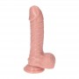 Make it realistic anal vaginal with testicles dildo with suction cup fake penis 6 " made in italy