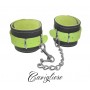 cavigliere con gancio sexy bondage in vera pelle verde fluo costrittivo fetish