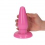 Plug Pink Large with Suction Cup Pink Waterproof Pyramid Anal Dildo