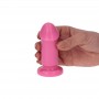Small pink phallus with mini vaginal anal dildo suction cup for men and women pink