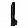 Maxi black dildo with suction cup and testicles large fake penis huge vaginal anal