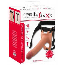 Phallus Realistic Dildo Wearable Penis Extension Men's Silicone Strap On