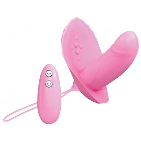 Pink Silicone Vaginal Vibrator with Remote Control Soft Vibrating Dildo Pink