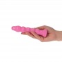 Pink Anal Plug with Dildo Dildo Stimulator Man Woman Waterproof Pink Anal