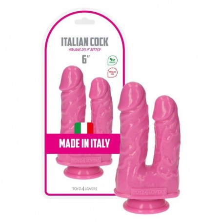 Make it double pink realistic vaginal dildo anal sex toy fake penis with suction cup