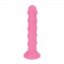 Realistic Pink Anal Vaginal Dildo with Waterproof Suction Cup for Men and Women