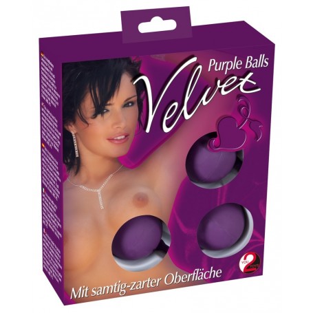Vaginal Balls you2toys Velvet Purple Balls