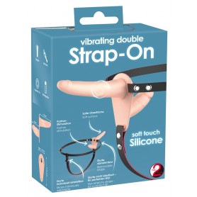 Vibrating Double Strap On wearable vibrator