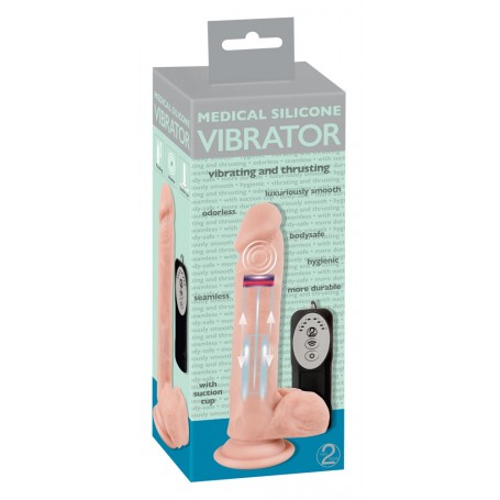 Vibratore Medical Silicone Thrusting Vibrator