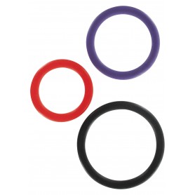 Triple Multicolor 3pcs Phallic rings