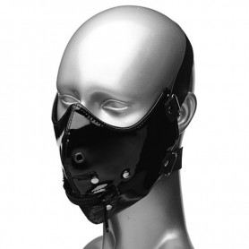 Sadomasochistic mask with zip lektor