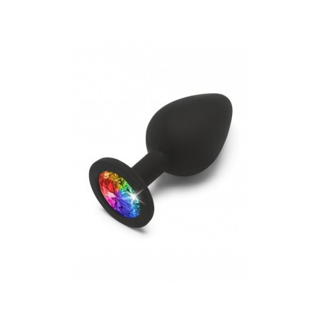 Rainbow black silicone plug