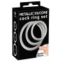 Metallic Silicone Cock Ring Set