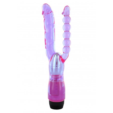 Vibrator double -double penetration purple