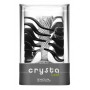 Transparent masturbator with Crysta stimulator