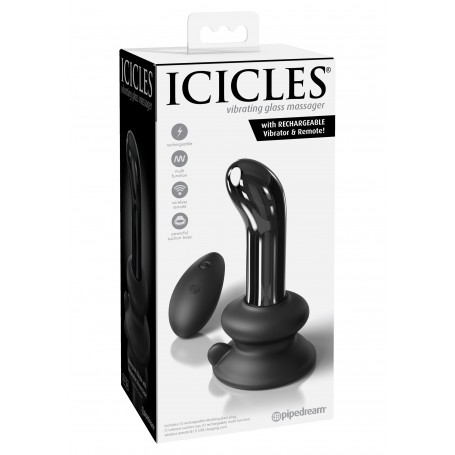 glass vibrator ICICLES No 84 black Vibrating