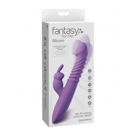 Warming vaginal vibrator Her Thrusting Silicone Rabbit