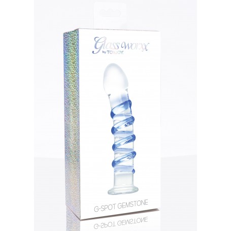 Realistic glass phallus G-Spot Gemstone