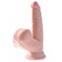 Make it realistic with suction cup and testicles 3D Cock Swinging Balls 6 Inch