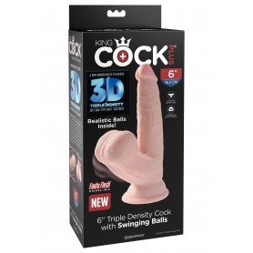 Make it realistic with suction cup and testicles 3D Cock Swinging Balls 6 Inch