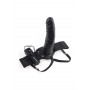 MAKE IT VIBRATING WEARABLE FETISH FANTASY SERIES 8'' VIBRATING HOLLOW STRAP ON BLACK