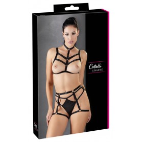 Complete Underwear 3pcs BDSM Harness Set Bra Briefs
