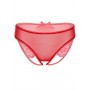 Slip trasparente con apertura intima e pizzo Nicolette crotchless panty