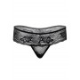 Black lace thong Jane crotchless thong panty