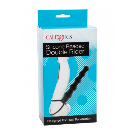 Wearable Phallus Silicone Beaded Double Rider