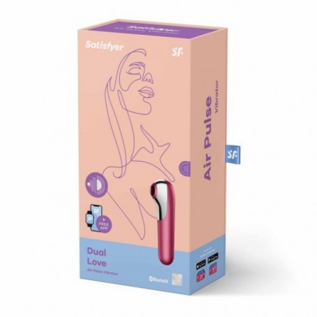 Succhia Clitoride Vibratore vaginale Dual Love red