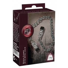 Breast chain with fetish collectionclamps