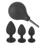 Kit sex toy anale in silicone Doccia intima con 3 anal plug S M L