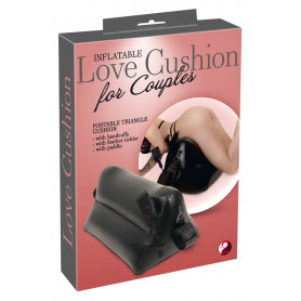 Love pillow with handcuffs and whip for erotic couple games