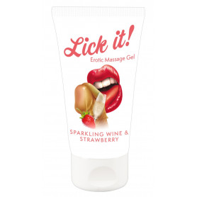 Erotic Massage Gel edible aroma champagne and strawberry 50 ml