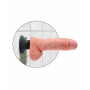 Realistic vibrator with suction cup and testicles king cock 8 vibrating