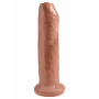 King Cock 7" Uncut - Tan realistic phallus with suction cup