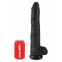 Fallo realistico con ventosa King Cock 14Inch With Balls nero