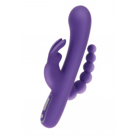 Triple vibrator vaginal stimulator clitoris silicone