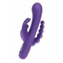 Vibratore triplo stimolatore vaginale anale clitoride in silicone