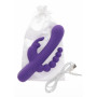 Vibratore triplo stimolatore vaginale anale clitoride in silicone