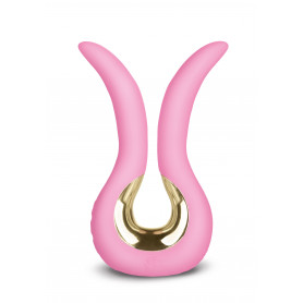 Double Silicone Vaginal Vibrator for G-spot and Gvibe Mini Clittoris