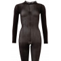 Sexy Women's Jumpsuit Veiled Underwear Open Long-sleeved Catsuit