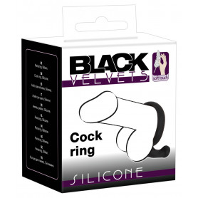 Anello fallico ritardande con plug anale Black Velvets Cock Ring