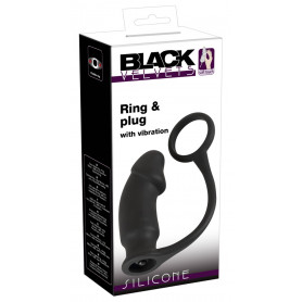 Anello fallico con fallo anale vibrante Vibrating Ring + Plug