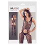 Sexy fishnet woman jumpsuit with thong Catsuit with String